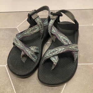 Blue and purple chaco sandals size 8